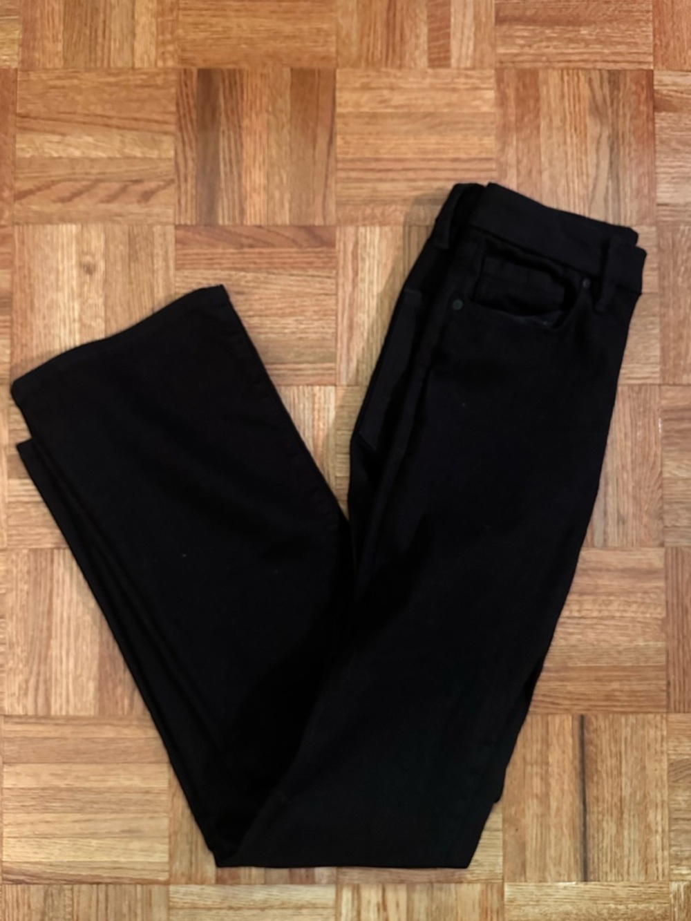 NWOT Good American High Rise Black Flare Jeans
